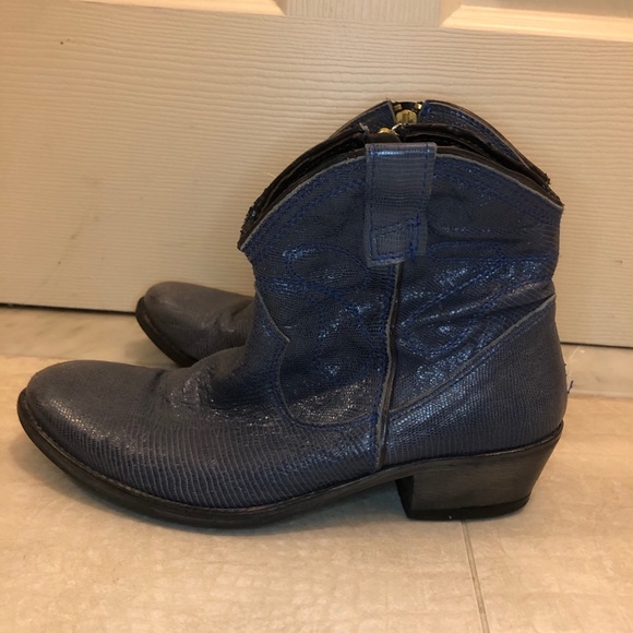 Manas Lea Foscati Leather Italian Cowboy Boots - Picture 10 of 14